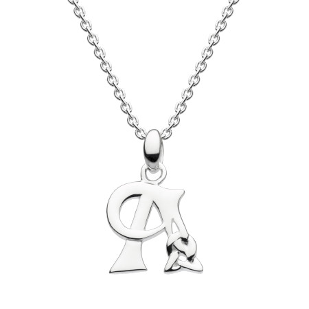 Celtic Initial - Letter A Silver Pendant