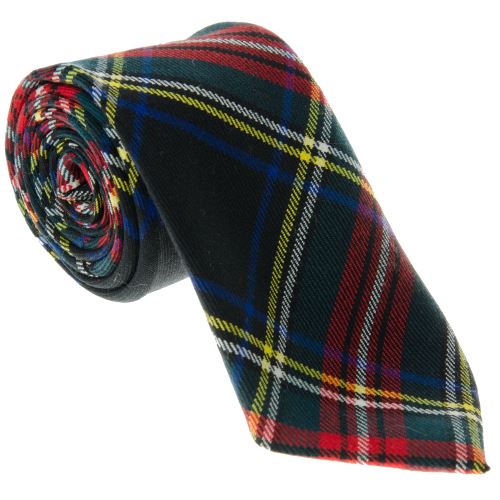Tie for Black Stewart Tartan Kilt