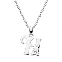 Celtic Initial - Letter H Silver Pendant