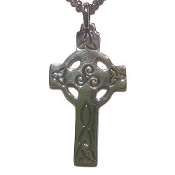 Celtic Cross with Triskelion and Triquetra