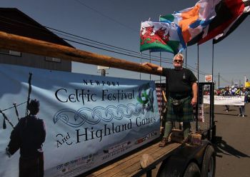 Newport Celtic Festival and Highland Games, Oregon. This fun and educational event serves to honor the traditions and heritage of the seven Celtic Nations of Brittany, Cornwall, Galicia, Ireland, the Isle of Man, Scotland and Wales.